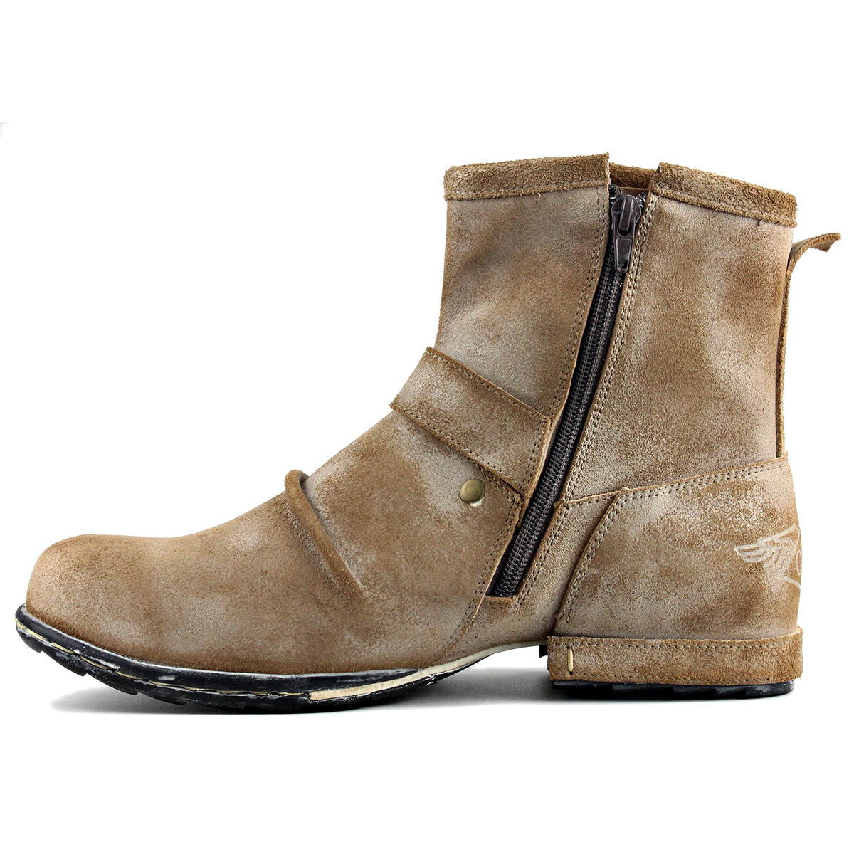 メンズアンクルブーツ カウボーイチャッカブーツ ジッパーアッ - Men'S Shoes Zone のレビューと価格