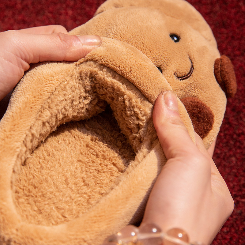 かわいい漫画風ふわふわスリッパ、男女兼用冬用室内履きシューズ - Men Shoes Winter のレビューと価格